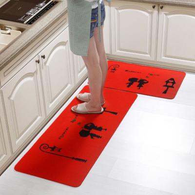 Anti-slip customs foot print washable pvc room mat pvc door mat