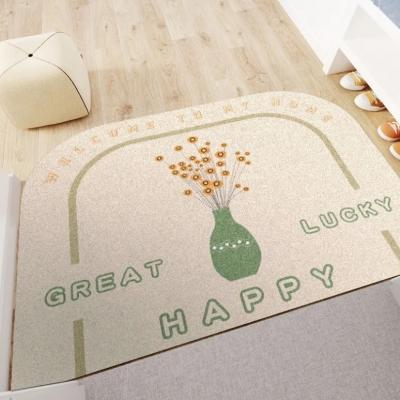 Custom Design Logo Floor door rugs cartoon mats Anti-slip silk coil home door mats