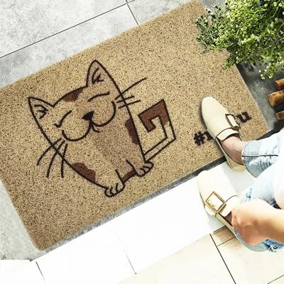 China Amazing factory custom welcome entrance PVC wire coil door mat for high quality bulk price