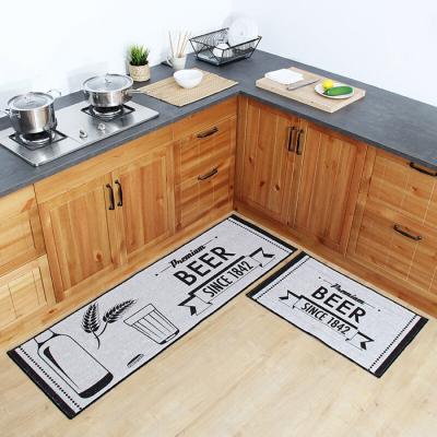 Custom printed indoor vinyl pvc kitchen rug floor mats