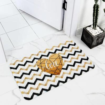 Embossed Embossing Welcome anti-slip pvc coil joint foot door mat dropshipping