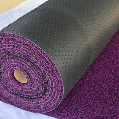 Factory produce PVC loop carpet coil car mat with diamond backing