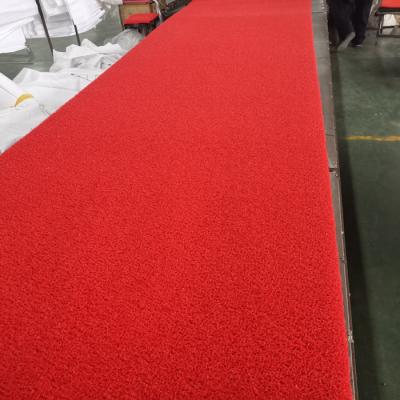 Fire proof soft custom thickness pvc material vinyl loop cushion carpet floor coil mat