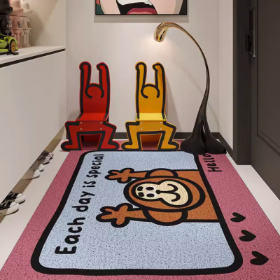 Free Sample PVC Coil Plain Door / Floor Mat Piece Can Be Customized