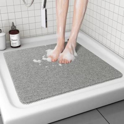 PVC Coil Bath Mat PVC Noodles Loop non-slip shower coil bathroom mat with suction cup