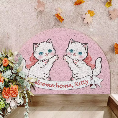 Household Entrance PVC coil Front Door Mat indoor Outdoor Rug Non-Slip waterproof Welcome hallway Doormat pet dag cat door mat