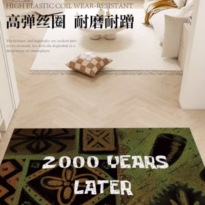 PVC coil noodle antislip washable front welcome door mat area mat