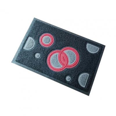 Top quality custom embossed design Durable PVC coil door mat