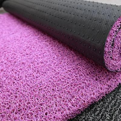 Wear resistant pvc car coil floor mat roll with non-slip backing